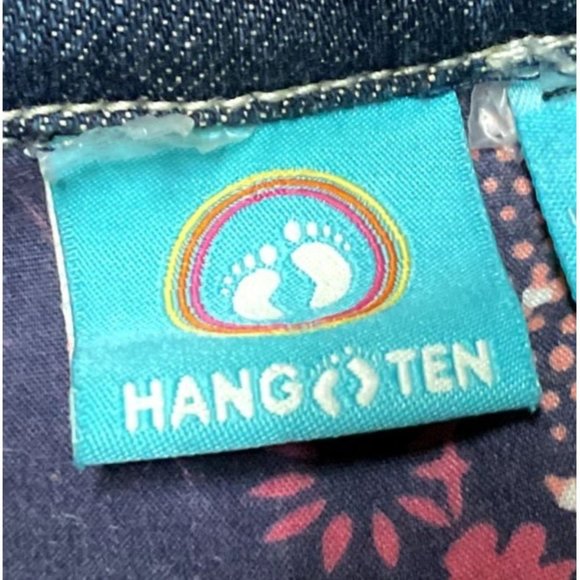 VTG HANG TEN DENIM TRUCKER JACKET SZ S BLUE CROPPED FACTORY DISTESSED WOMENS - Picture 3 of 5